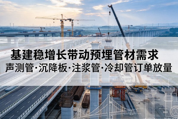 隆化基建稳增长带动预埋监测管材需求，声测管、沉降板、注浆管订单持续放量