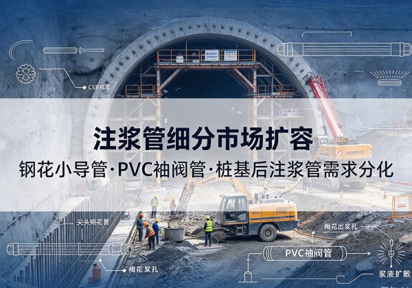隆化注浆管细分市场扩容，隧道钢花小导管、PVC 袖阀管、桩基后注浆管需求分化